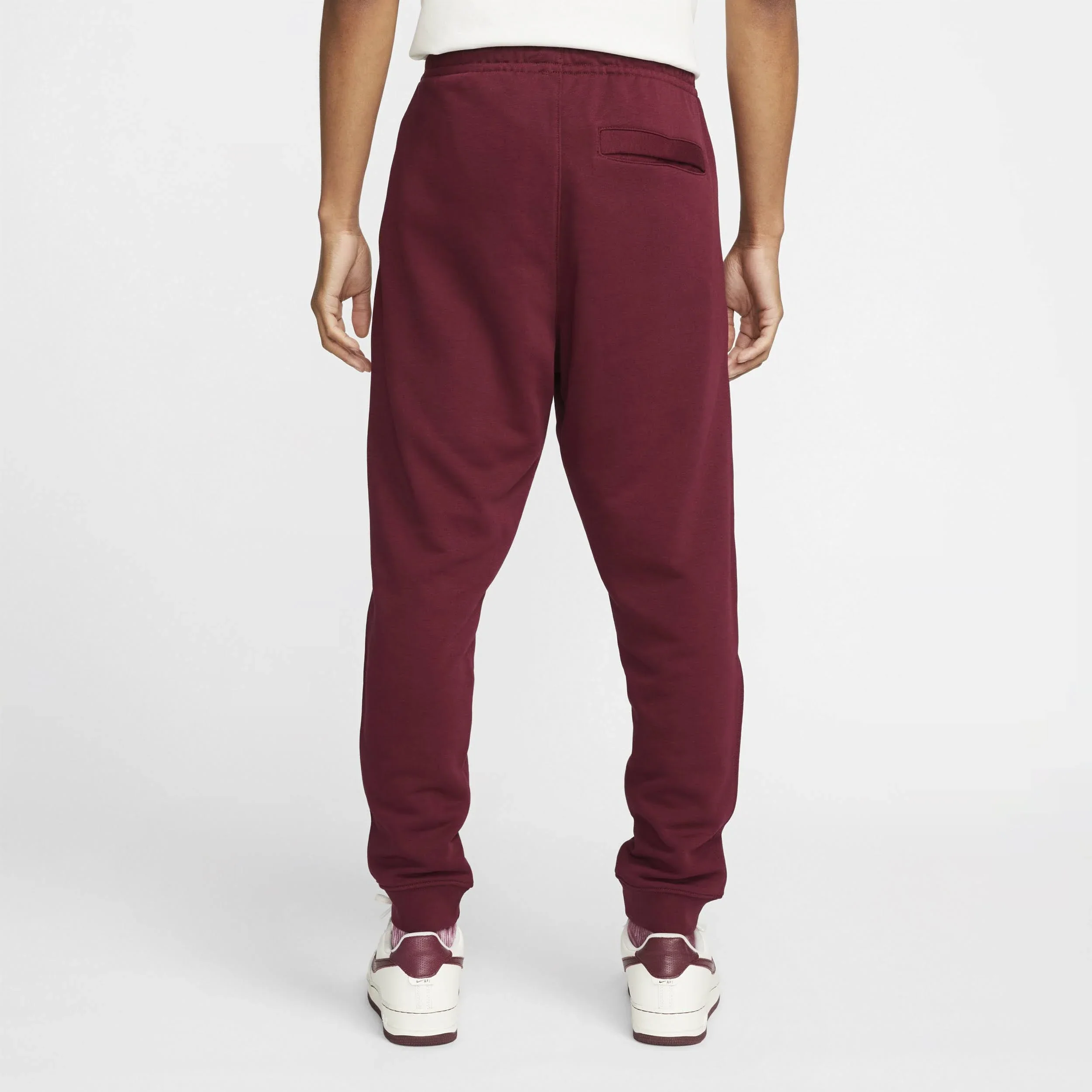 Nike Men's French Terry Pants - Burgundy Red - Image 9