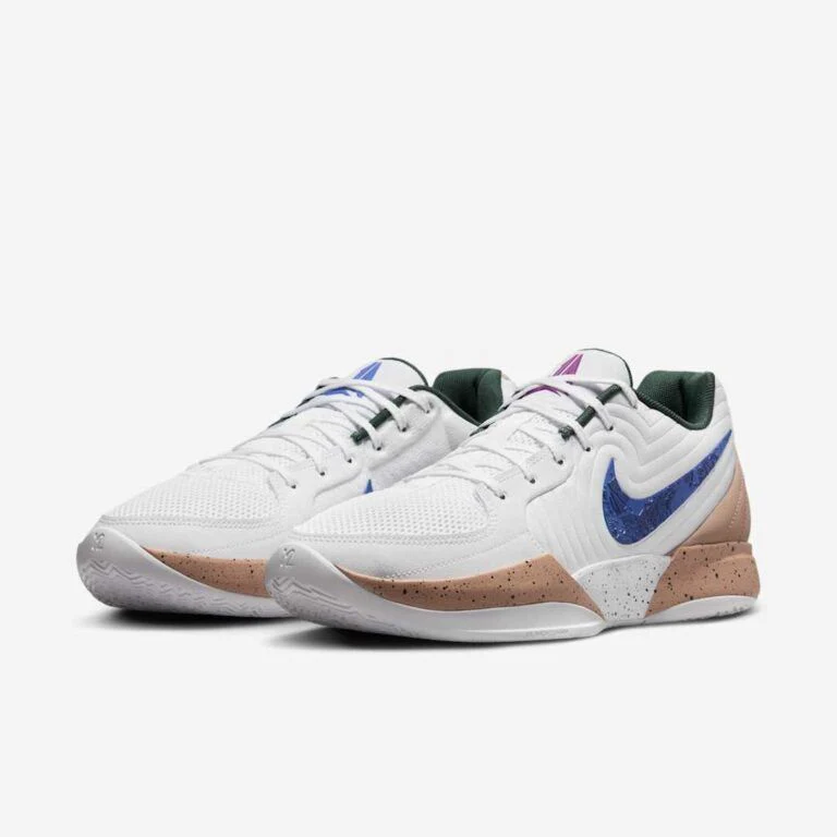 Nike Men's Ja 2 Shoes - White / Astronomy Blue / Hemp / Vintage Green / Vivid Grape - Image 2