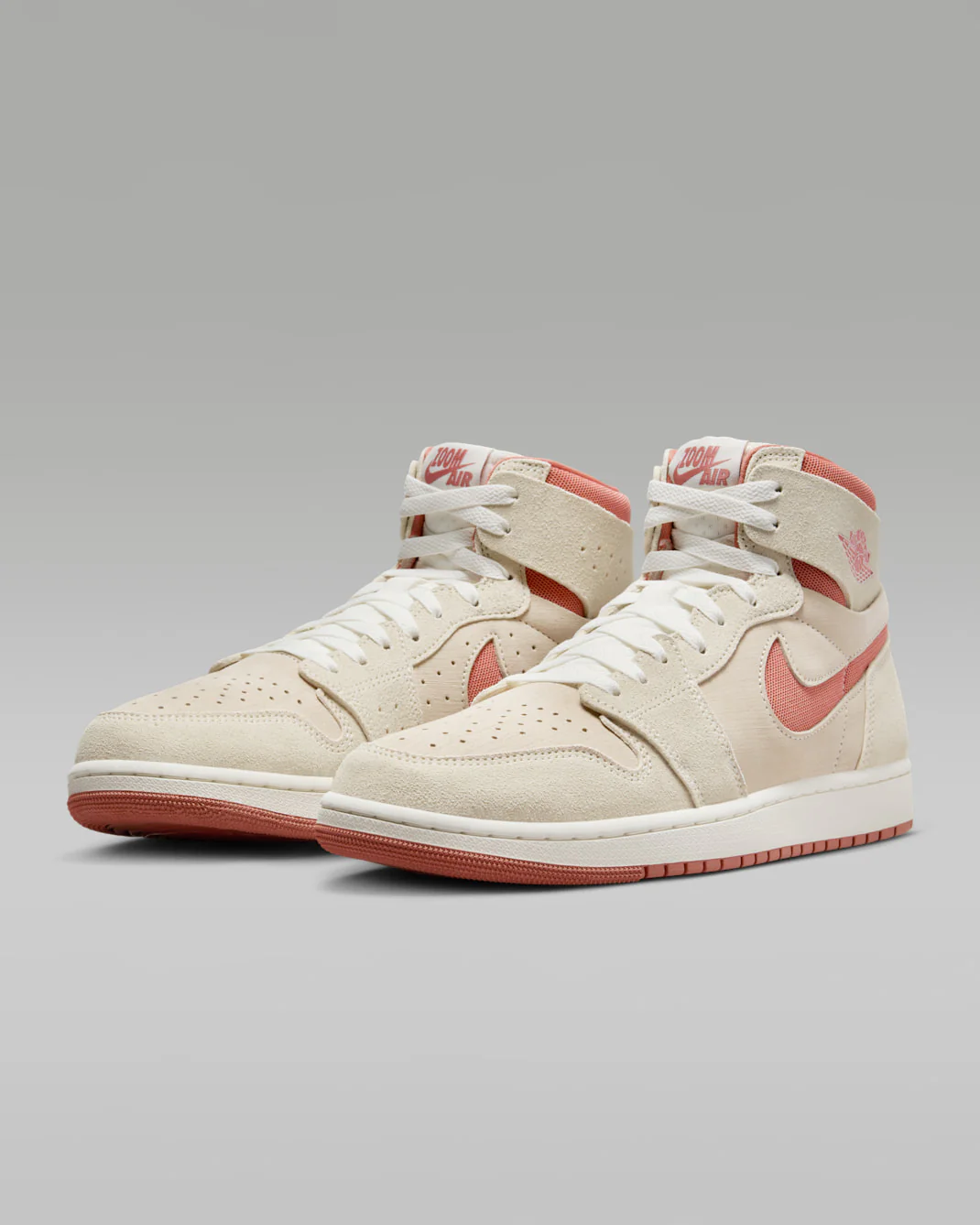 Nike Men's Jordan 1 High Zoom Air Cmft 2 Shoes - Sail / Burnt Sunrise / Sail / Terra Blush - Image 2