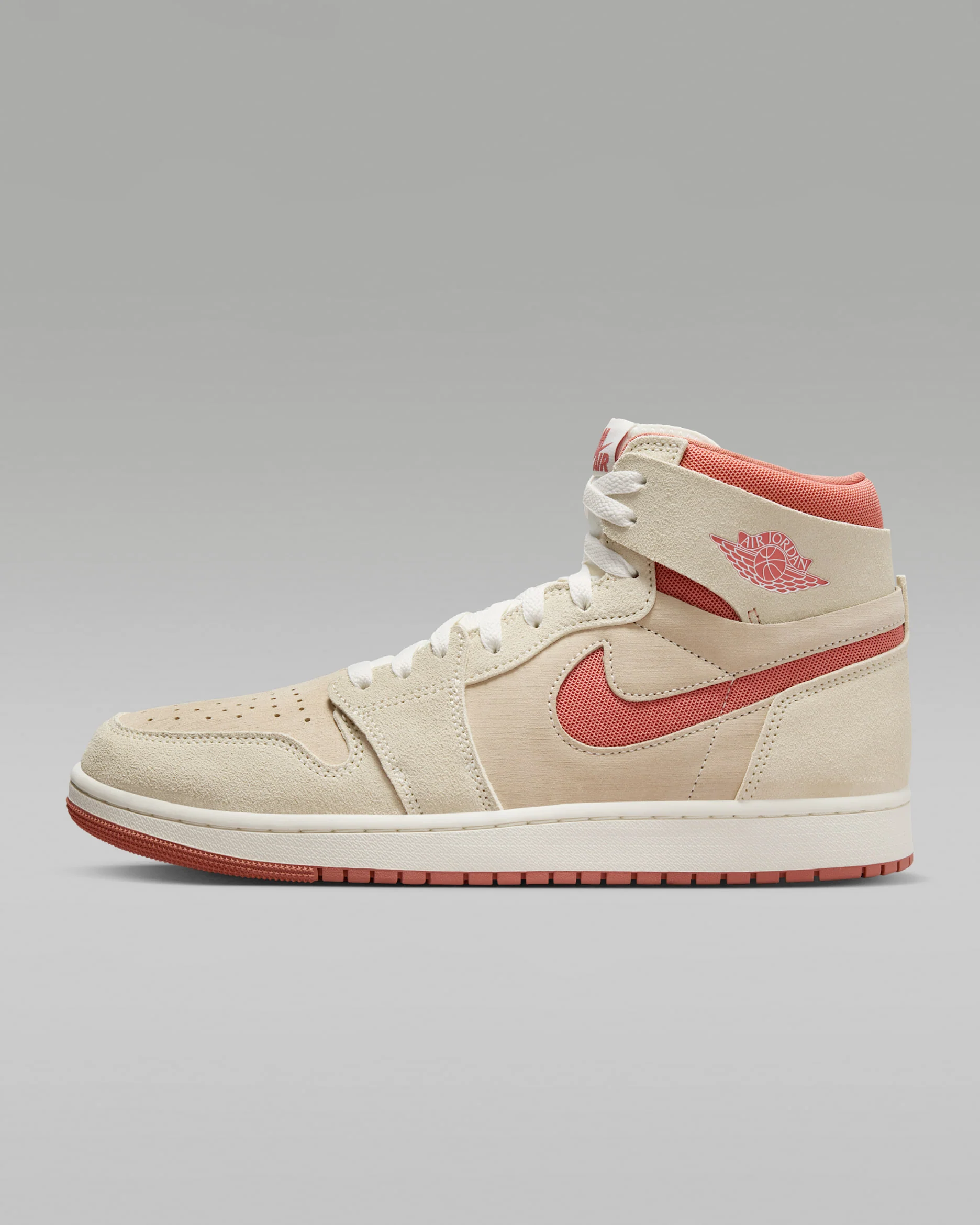 Nike Men's Jordan 1 High Zoom Air Cmft 2 Shoes - Sail / Burnt Sunrise / Sail / Terra Blush - Image 3