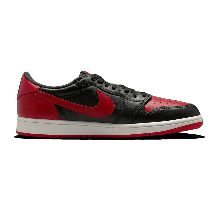 Nike Men's Jordan 1 Retro Low Og Banned Shoes - Black / Varsity Red / Summit White