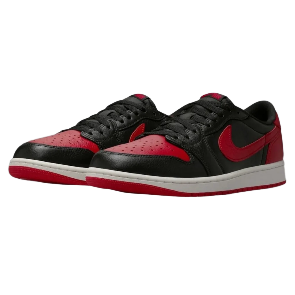 Nike Men's Jordan 1 Retro Low Og Banned Shoes - Black / Varsity Red / Summit White - Image 2