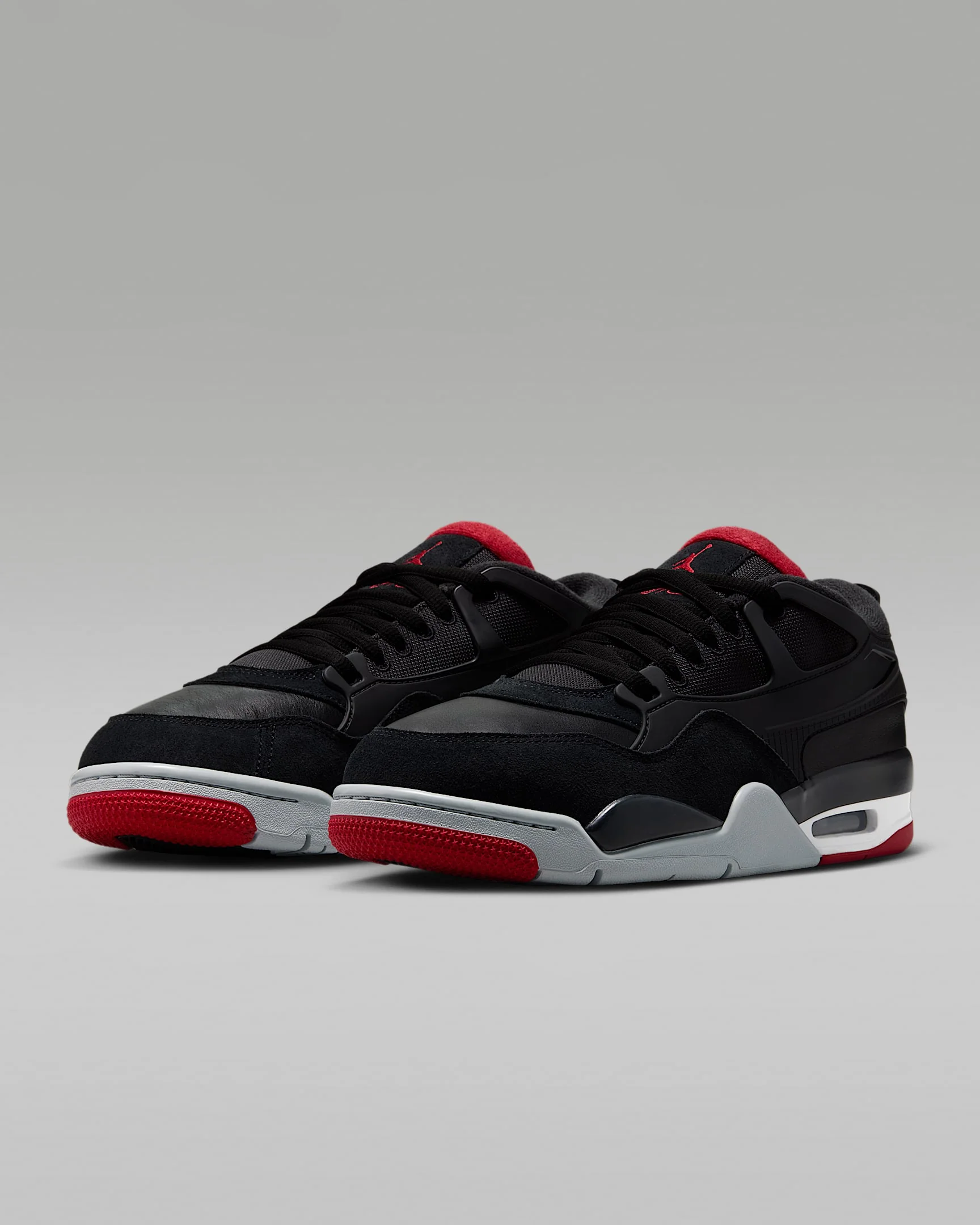 Nike Men's Jordan 4 Rm Shoes - Black / Varsity Red / Wolf Grey / White - Image 2