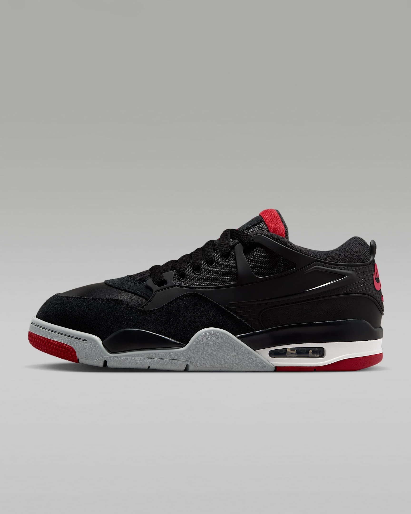 Nike Men's Jordan 4 Rm Shoes - Black / Varsity Red / Wolf Grey / White - Image 3