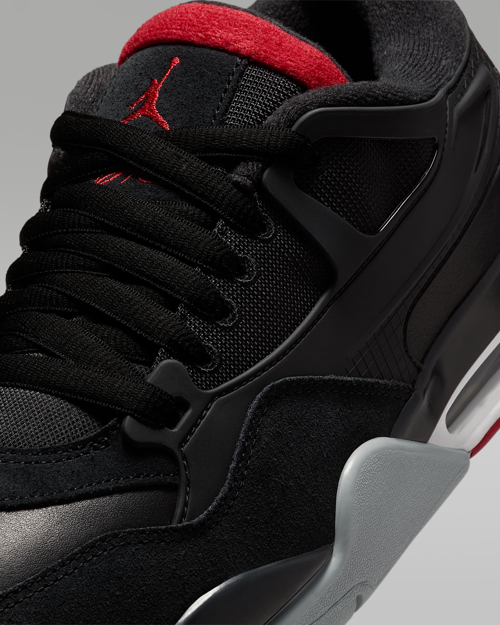 Nike Men's Jordan 4 Rm Shoes - Black / Varsity Red / Wolf Grey / White - Image 5