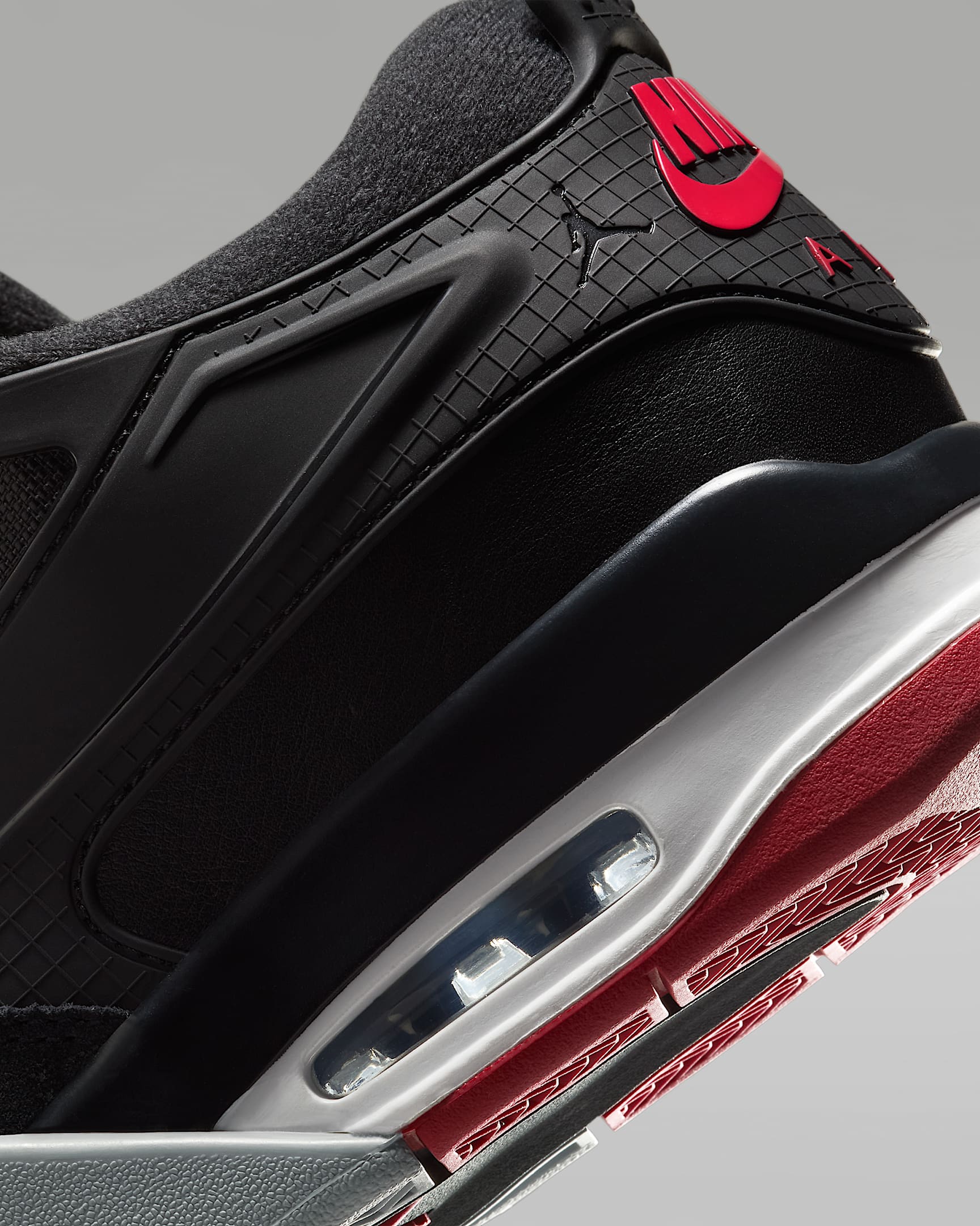 Nike Men's Jordan 4 Rm Shoes - Black / Varsity Red / Wolf Grey / White - Image 6