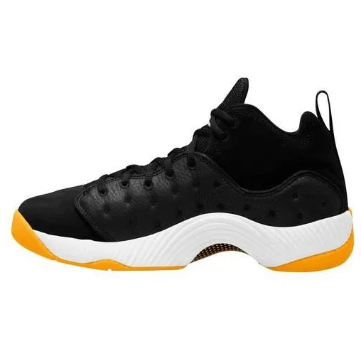 Nike Men's Jordan Jumpman Team II Black Taxi Shoes - Black / Yellow - Image 3
