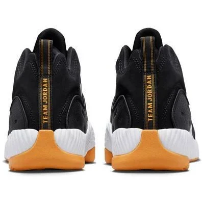 Nike Men's Jordan Jumpman Team II Black Taxi Shoes - Black / Yellow - Image 9