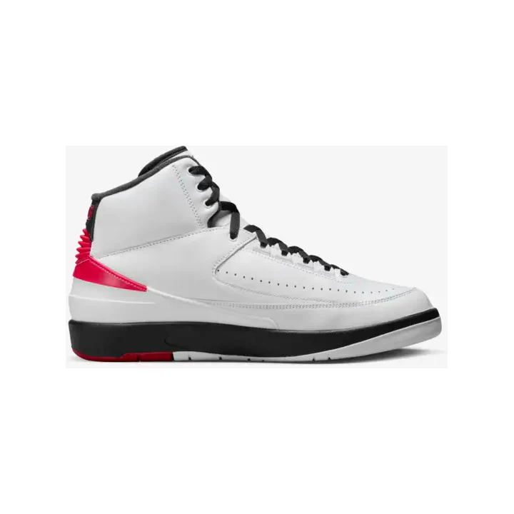 Nike Men's Jordan Retro 2 Shoes - White / Varsity Red / Black - Image 4