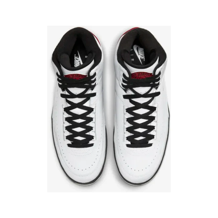 Nike Men's Jordan Retro 2 Shoes - White / Varsity Red / Black - Image 5