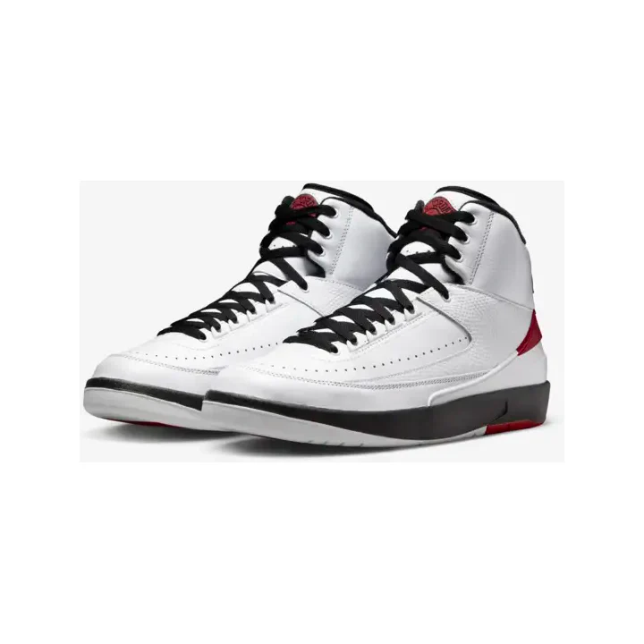 Nike Men's Jordan Retro 2 Shoes - White / Varsity Red / Black - Image 7