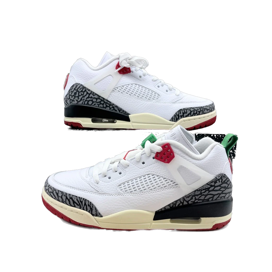 Nike Men's Jordan Spizike Low Shoes - White / Black / Sail / Varsity Red - Image 2