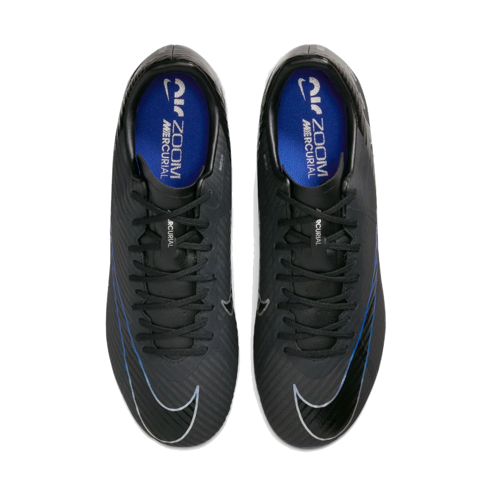 Nike Men's Mercurial Vapor 15 Academy Soccer Shoes - Black / Chrome / Hyper Royal - Image 3