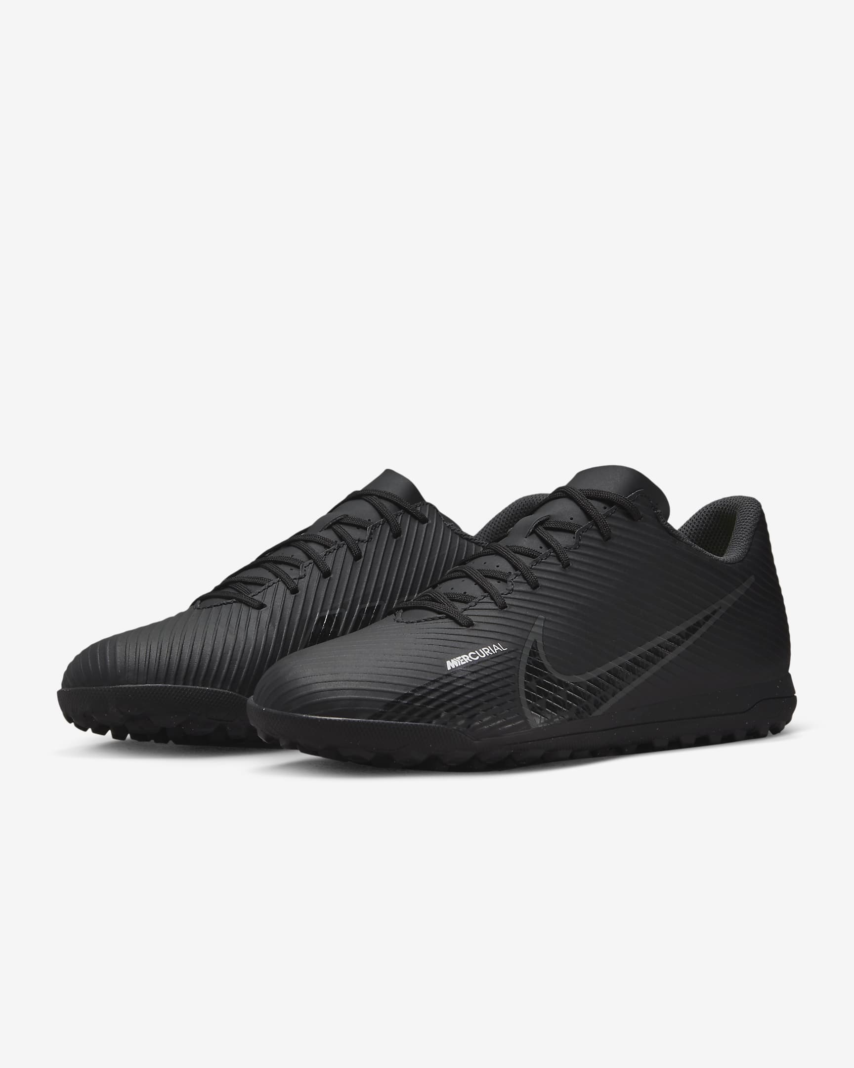 Nike Men's Mercurial Vapor 15 Club Soccer Shoes - Black / Summit White / Volt / Dark Smoke Grey - Image 2