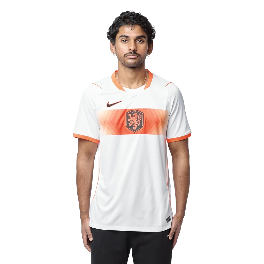 Nike Men's Netherlands 2026 Stadium Away Dri-Fit Replica Jersey Apparel - White / Hyper Crimson / Black - Image 3