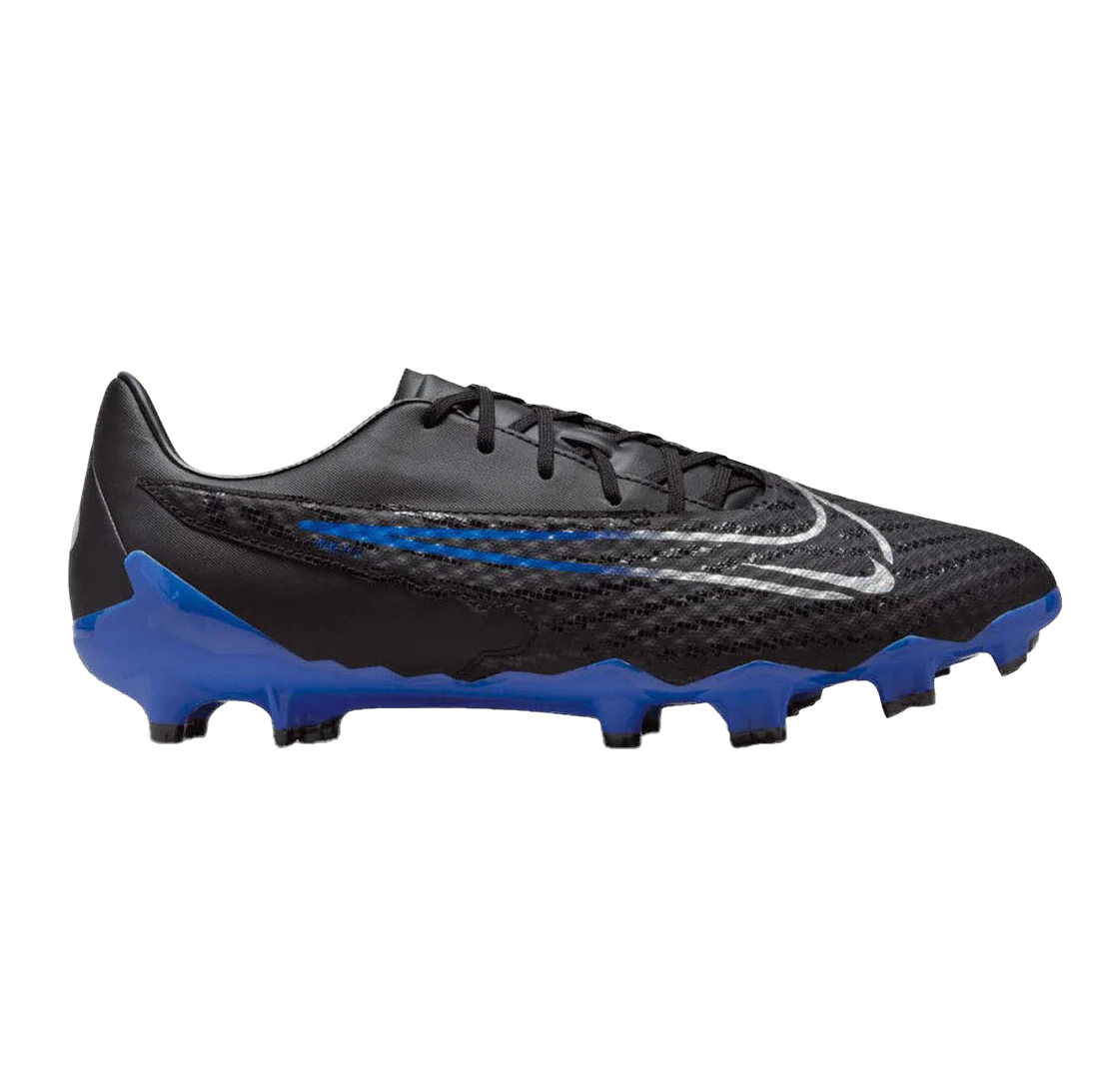 Nike Men's Phantom Gx Academy Soccer Shoes - Black / Chrome / Hyper Royal