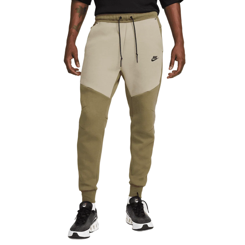 Nike Men's Tech Fleece Jogger Apparel - Medium Olive / Light Army / Black
