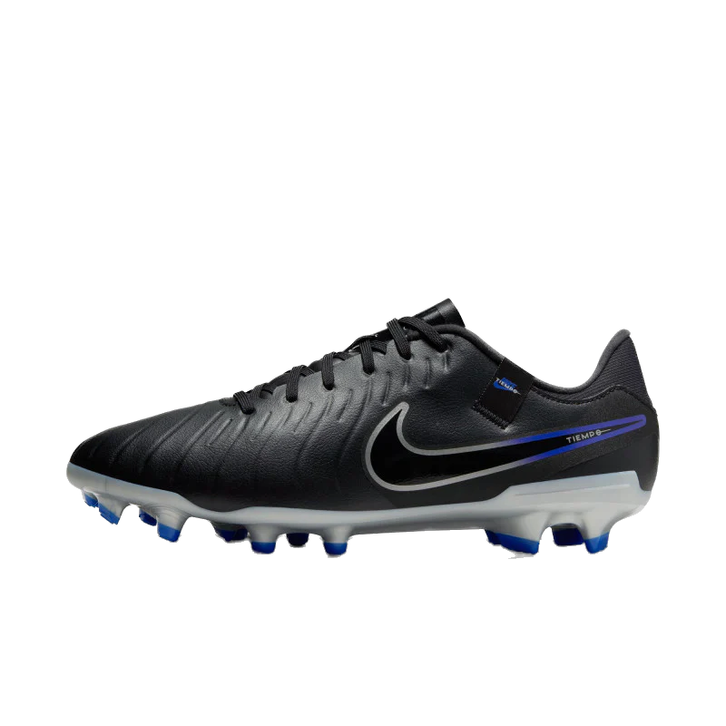 Nike Men's Tiempo Legend 10 Academy Soccer Shoes - Black / Chrome / Hyper Royal - Image 2