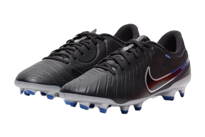 Nike Men's Tiempo Legend 10 Academy Soccer Shoes - Black / Chrome / Hyper Royal - Image 3