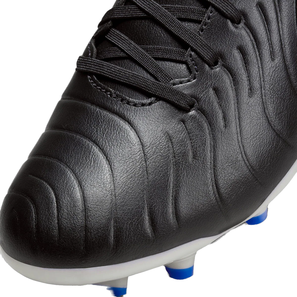 Nike Men's Tiempo Legend 10 Club Soccer Shoes - Black / Chrome / Hyper Royal - Image 5