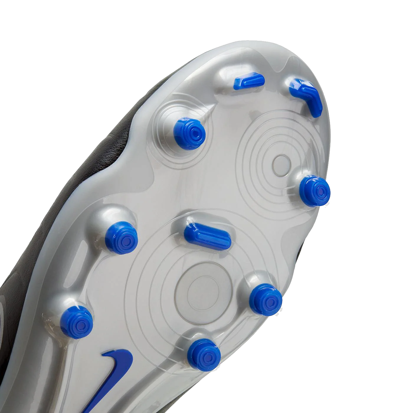 Nike Men's Tiempo Legend 10 Club Soccer Shoes - Black / Chrome / Hyper Royal - Image 6