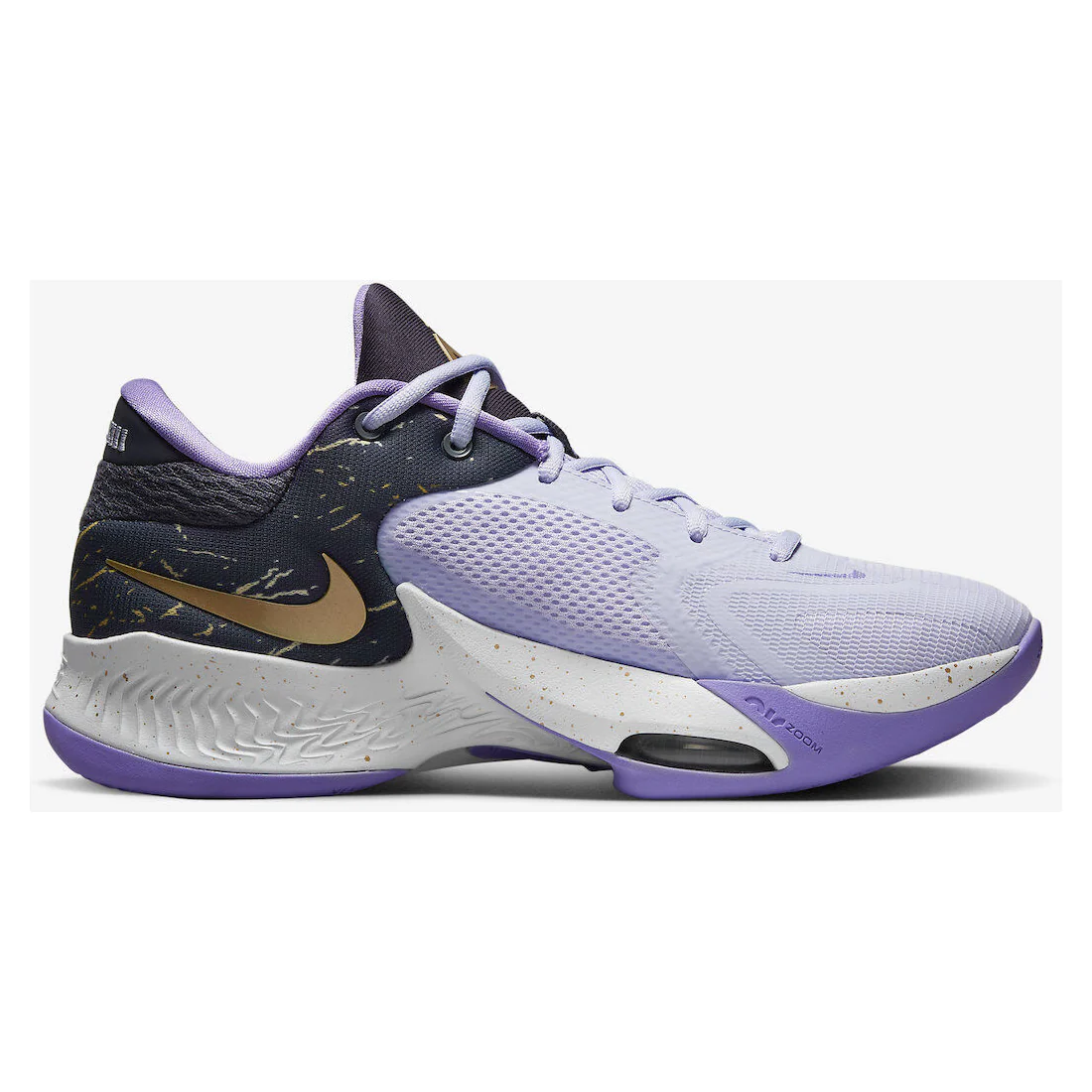 Nike Men's Zoom Freak 4 Shoes - Oxygen Space / Space Purple / Gridiron - Image 3
