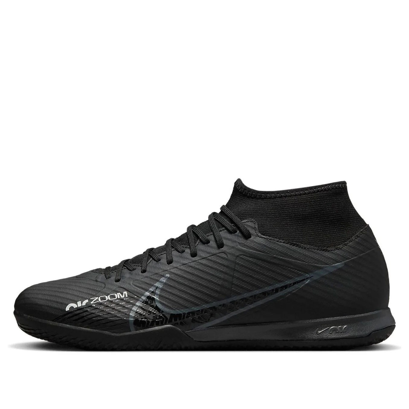 Nike Men's Zoom Mercurial Superfly 9 Academy Ic Soccer Shoes - Black / Summit White / Volt / Dark Smoke Grey - Image 3