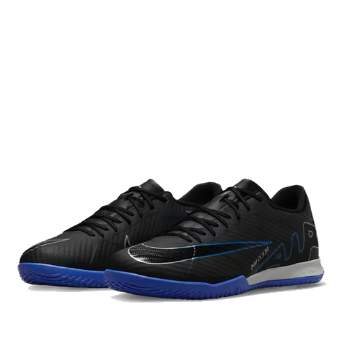 Nike Men's Zoom Mercurial Vapor 15 Academy Soccer Shoes - Black / Blue - Image 2