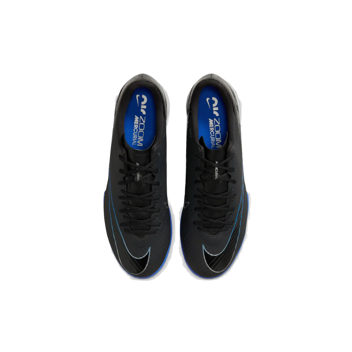 Nike Men's Zoom Mercurial Vapor 15 Academy Soccer Shoes - Black / Blue - Image 4
