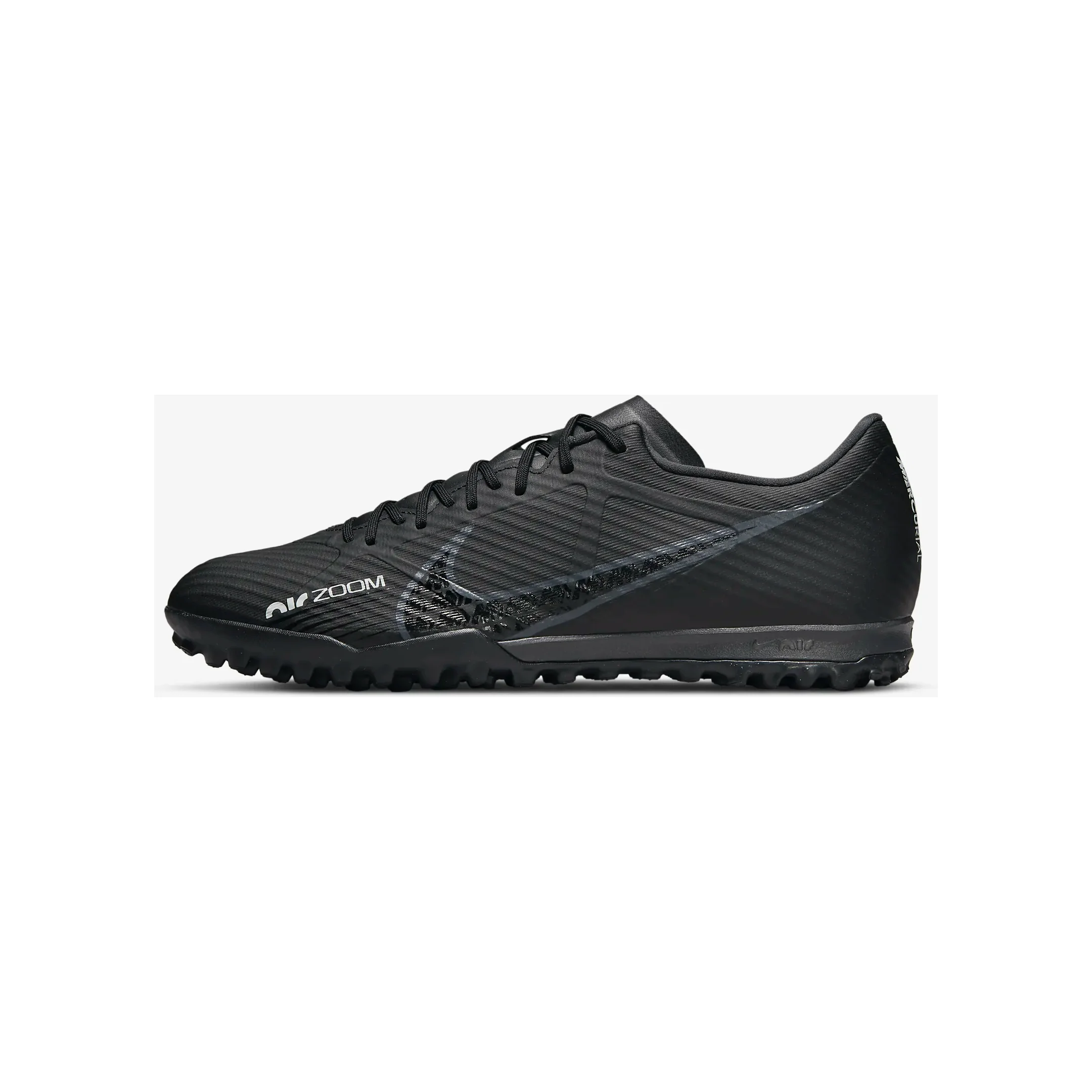 Nike Men's Zoom Mercurial Vapor 15 Academy TF Soccer Shoes - Black / Summit White / Volt / Dark Smoke Grey - Image 2