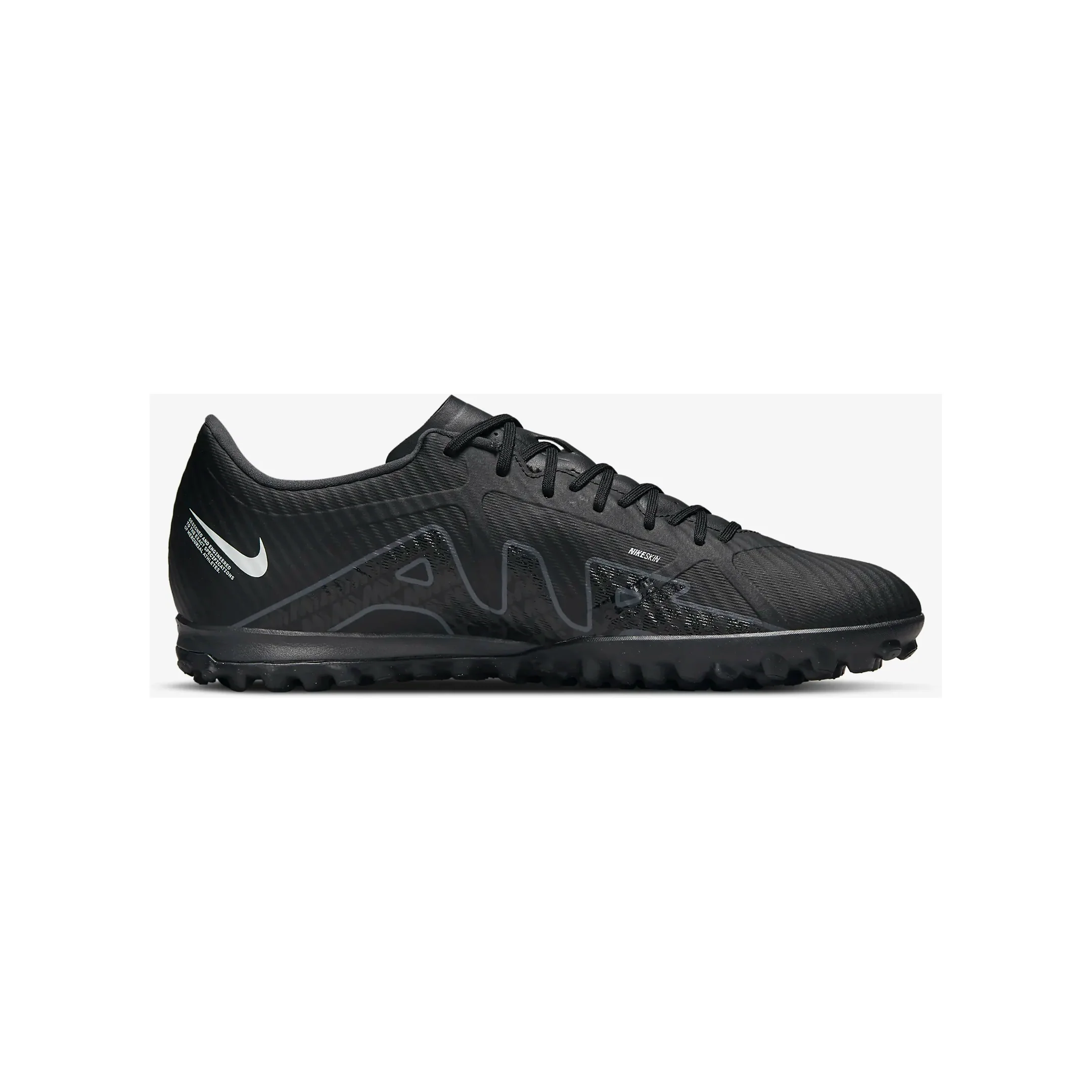 Nike Men's Zoom Mercurial Vapor 15 Academy TF Soccer Shoes - Black / Summit White / Volt / Dark Smoke Grey - Image 4