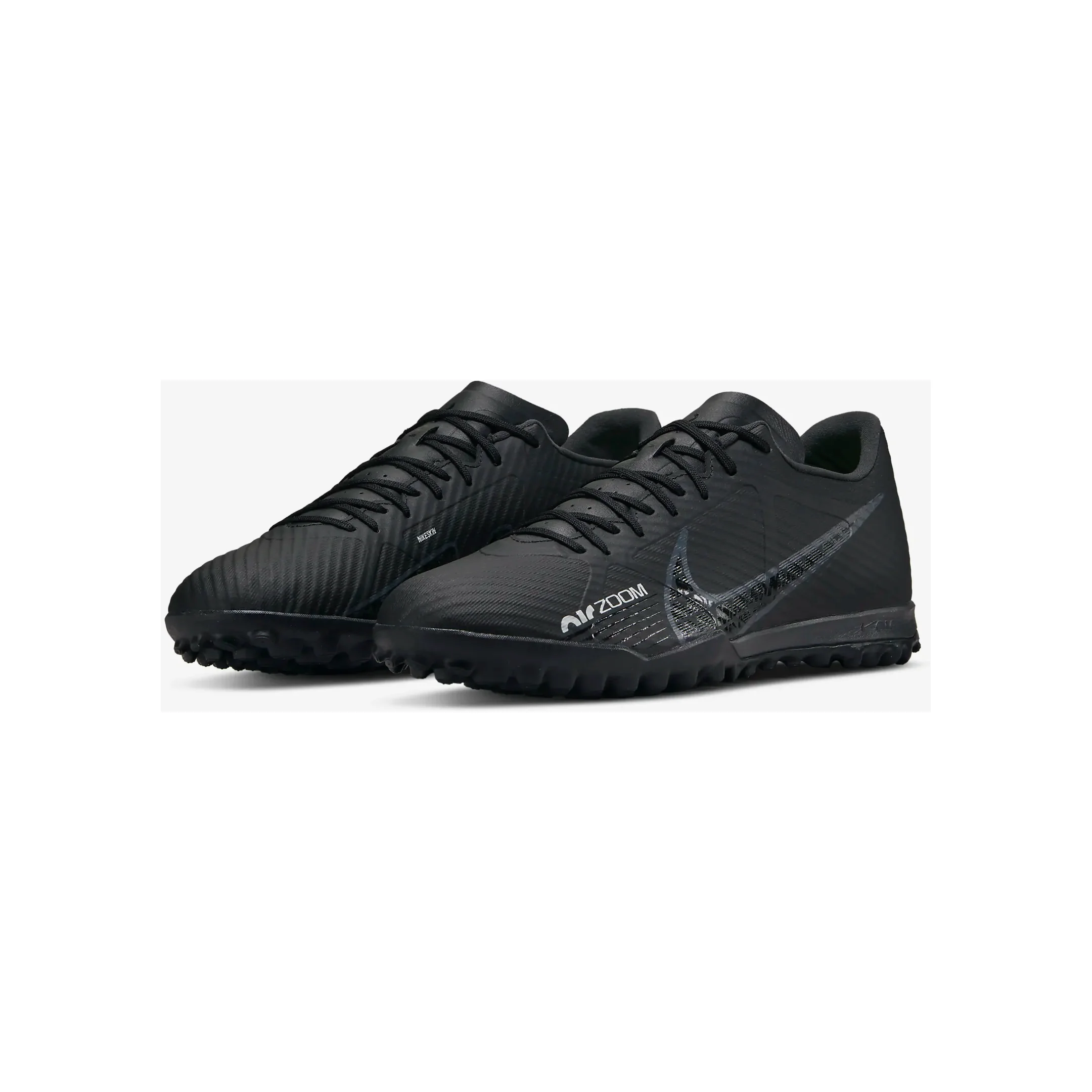 Nike Men's Zoom Mercurial Vapor 15 Academy TF Soccer Shoes - Black / Summit White / Volt / Dark Smoke Grey - Image 6