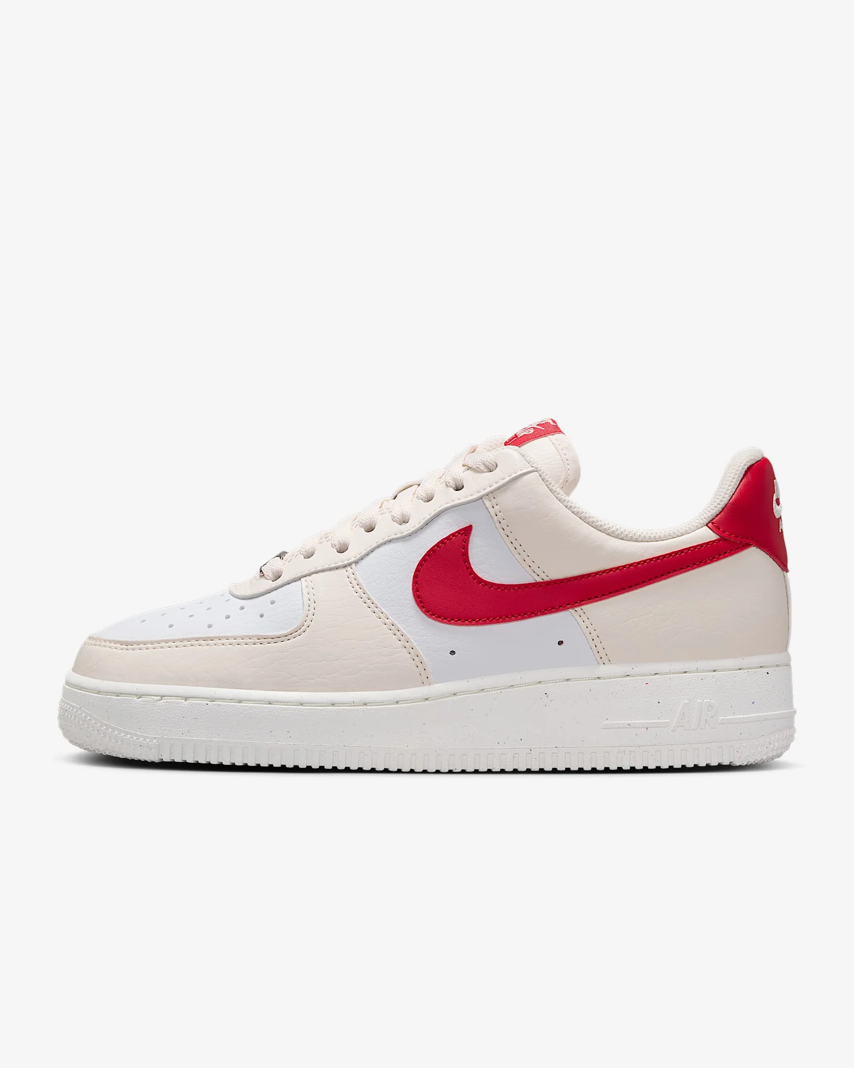 Nike Women's Air Force 1 '07 Next Nature Shoes - Pale Ivory / Sail / University Red - Image 3