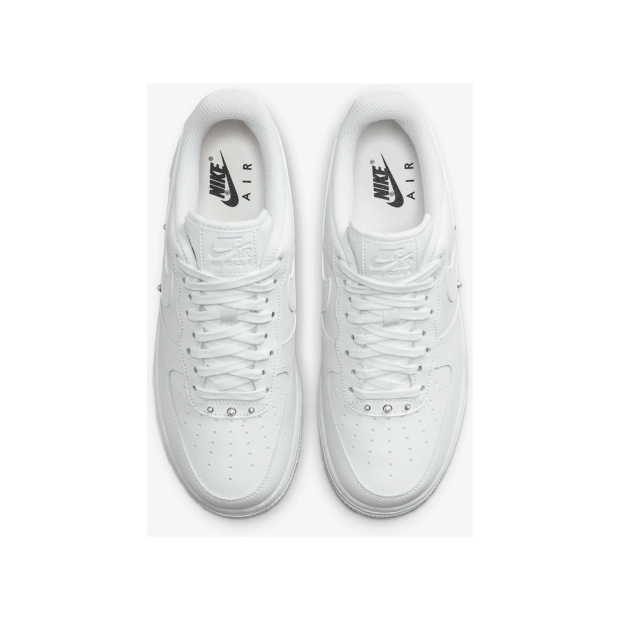 Nike Women's Air Force 1 '07 SE Shoes - White / Metallic Silver / Black - Image 6