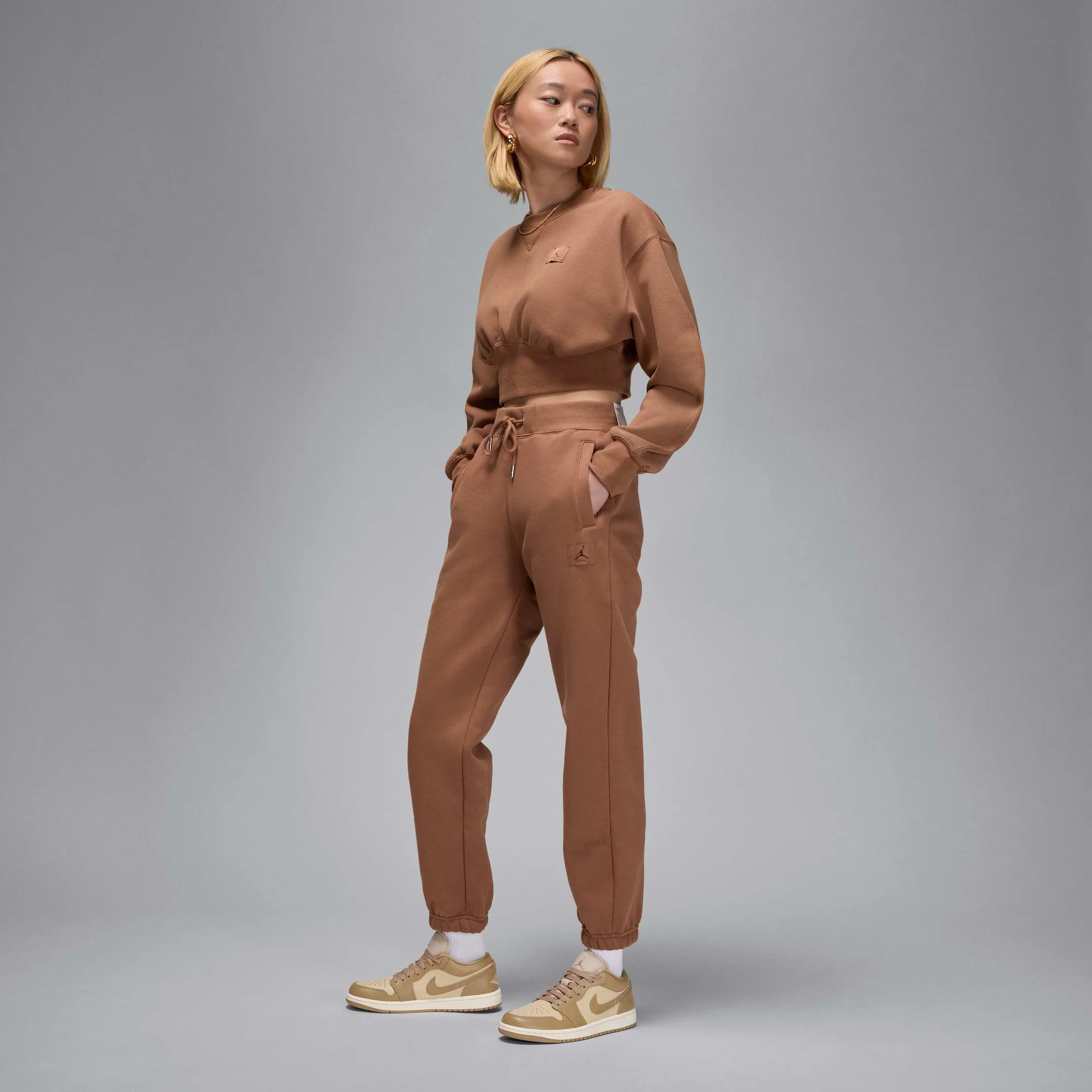 Nike Women's Air Jordan 1 Low Shoes - Rattan / Sail / Desert Camo - Image 10