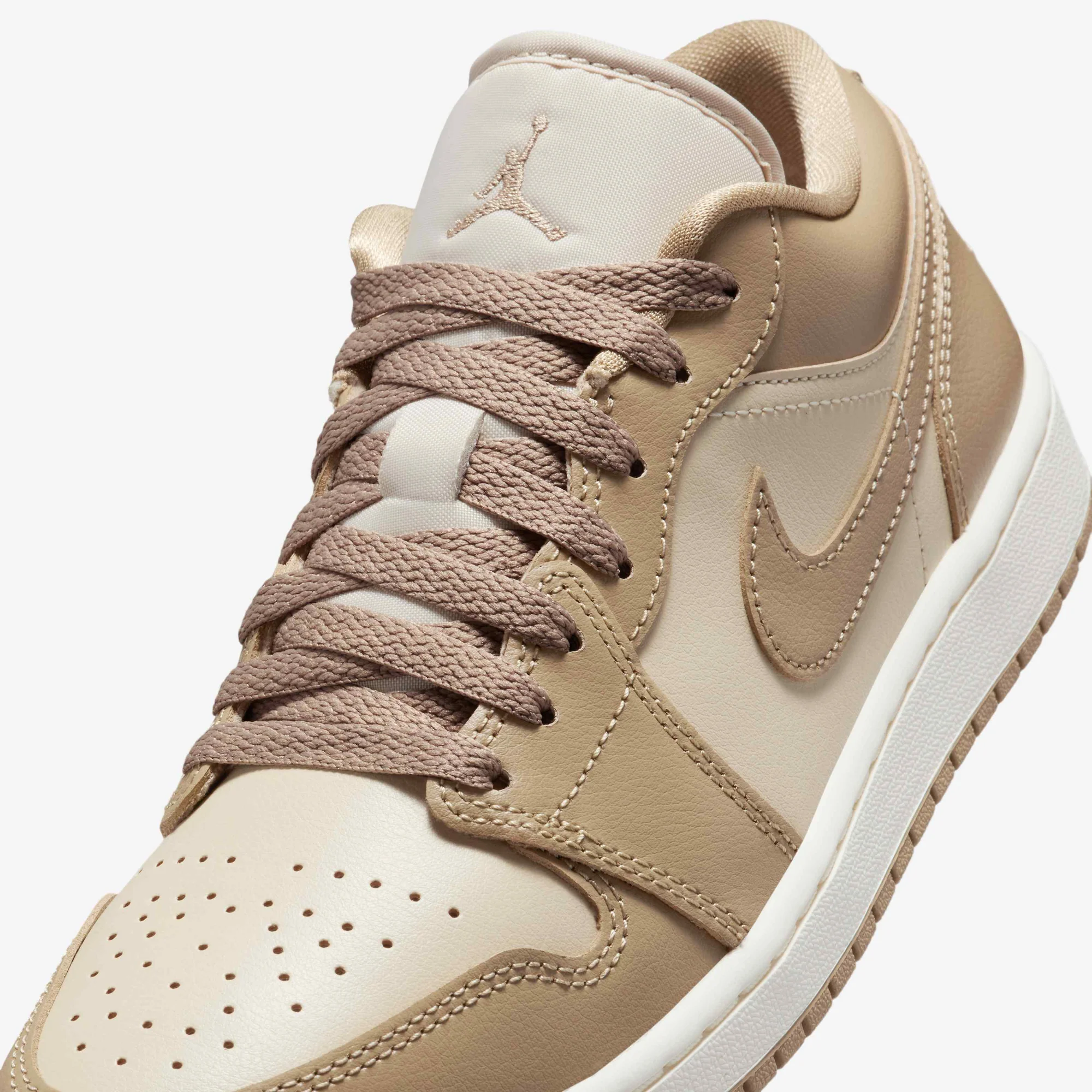 Nike Women's Air Jordan 1 Low Shoes - Rattan / Sail / Desert Camo - Image 9