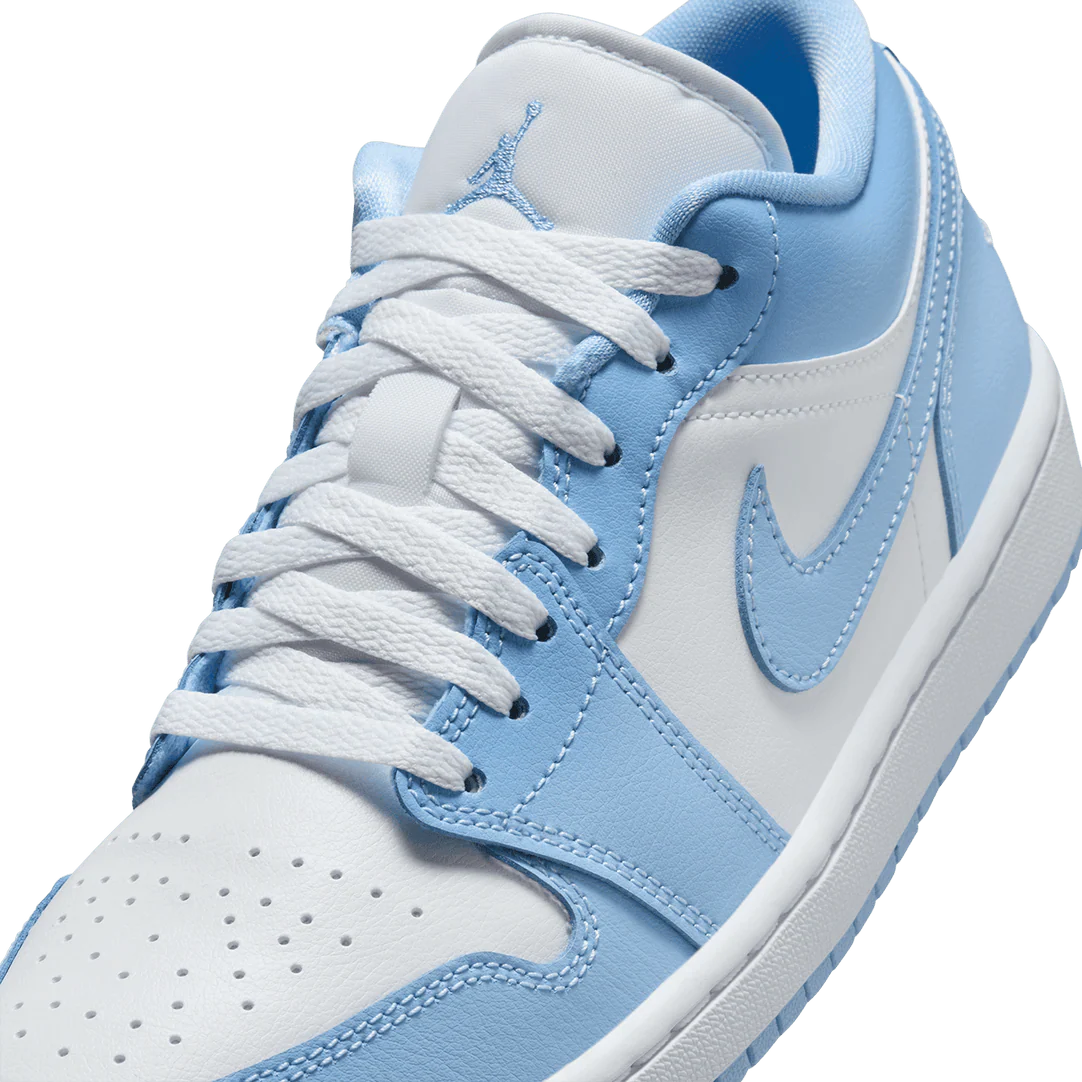 Nike Women's Air Jordan 1 Low Shoes - White / Aluminum - Image 8