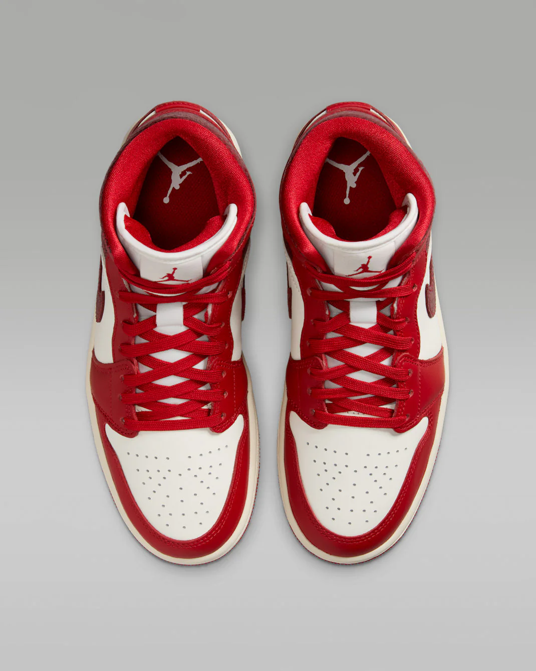 Nike Women's Air Jordan 1 Mid Se Shoes - Sail / Team Red / Varsity Red - Image 6