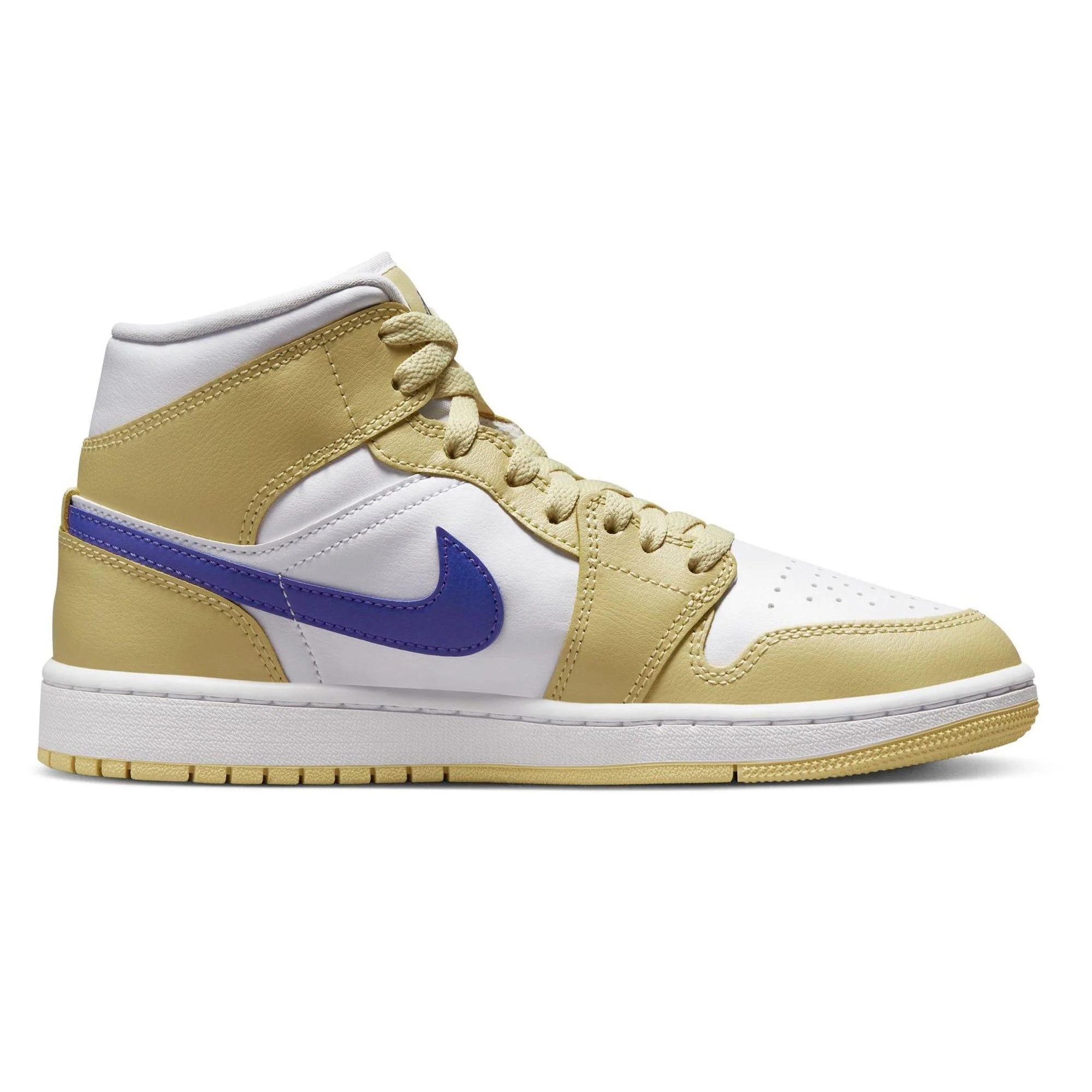 Nike Women's Air Jordan 1 Mid Shoes - Lemon Wash / Lapis White - Image 5