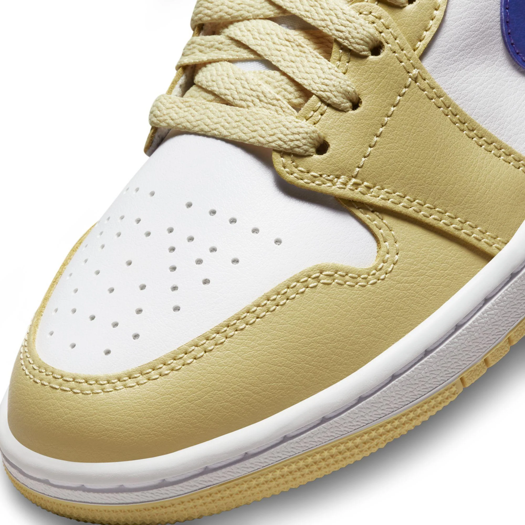 Nike Women's Air Jordan 1 Mid Shoes - Lemon Wash / Lapis White - Image 6