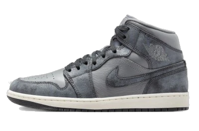 Nike Women's Air Jordan 1 Mid Shoes - Smoke Grey / Off Noir / Sail - Image 2