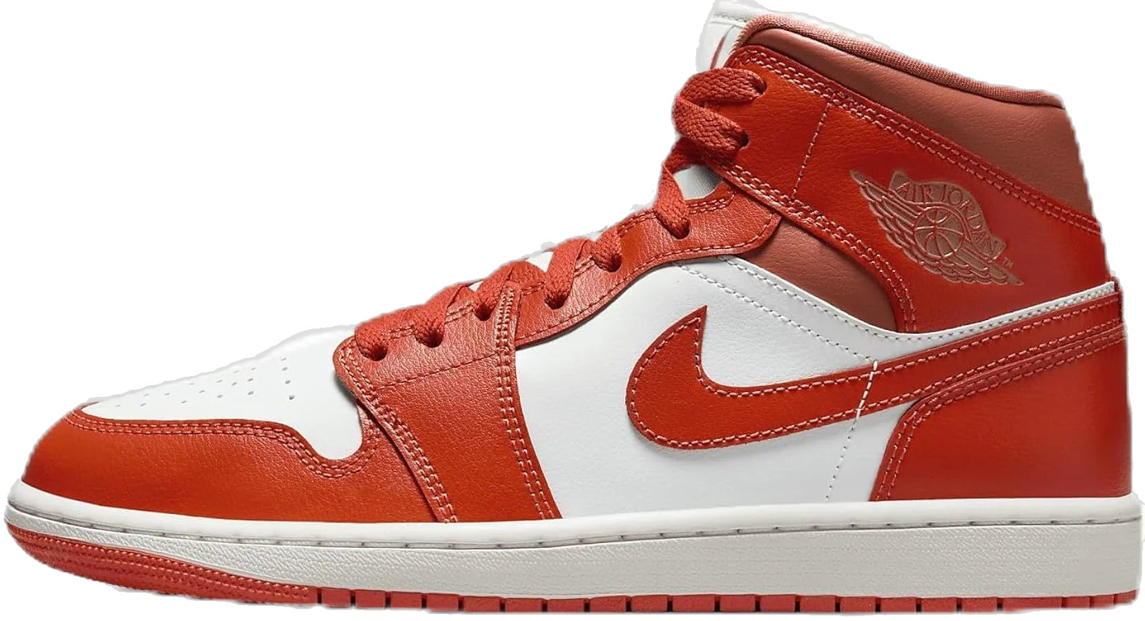 Nike Women's Air Jordan 1 Mid Shoes - Summit White / Amber Brown / Cosmic Clay - Image 4