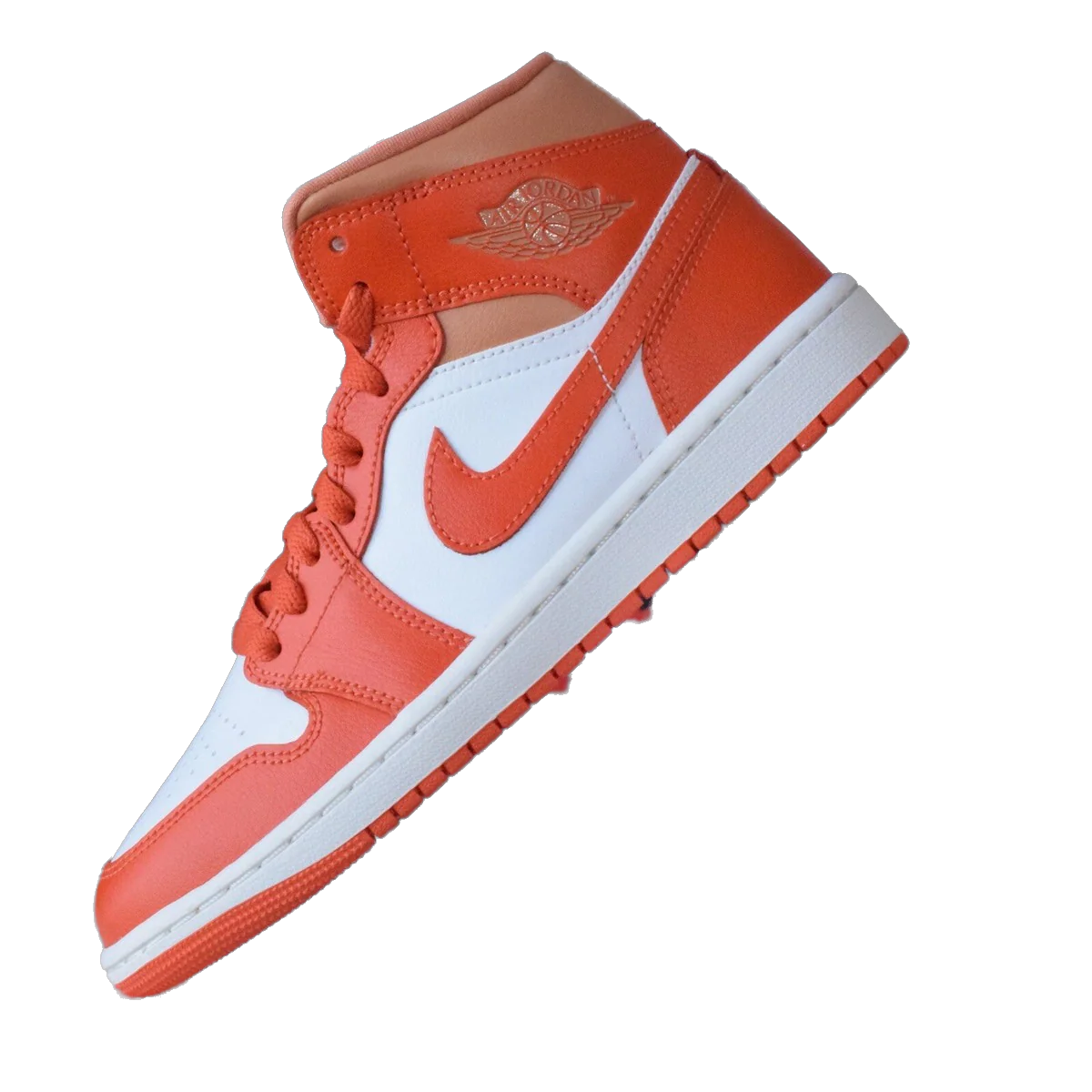 Nike Women's Air Jordan 1 Mid Shoes - Summit White / Amber Brown / Cosmic Clay - Image 5