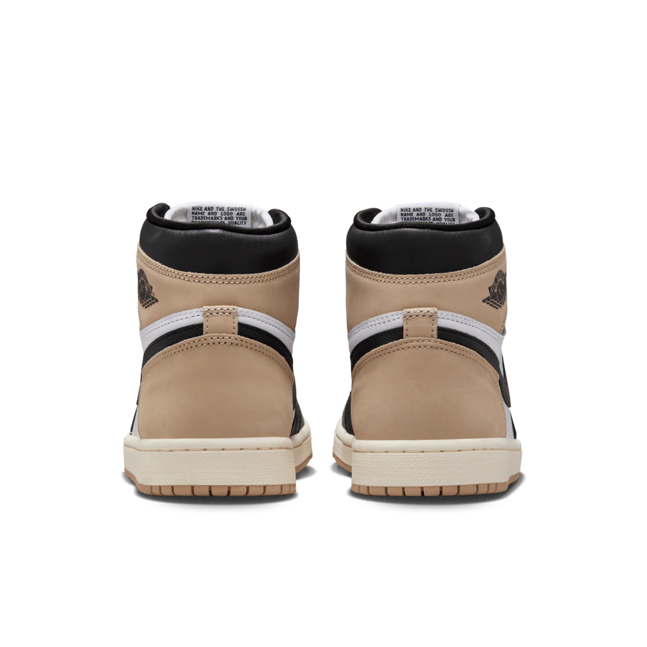 Nike Women's Air Jordan 1 Shoes - Black / Legend Medium Brown / White - Image 5