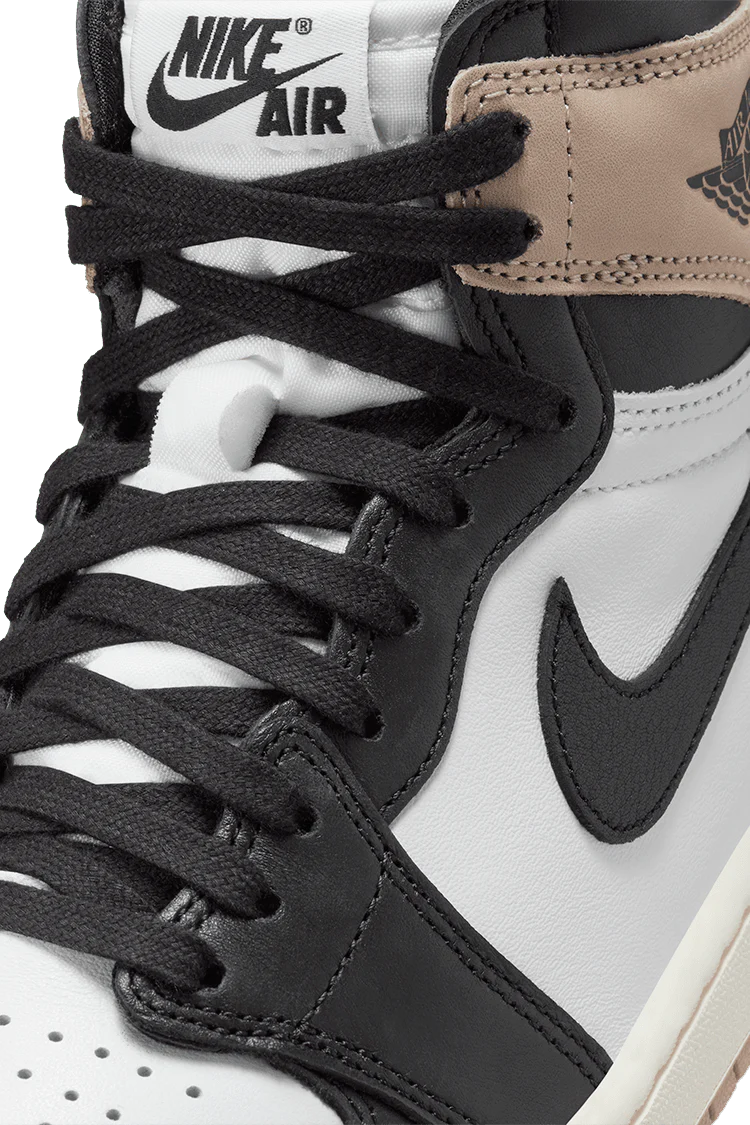 Nike Women's Air Jordan 1 Shoes - Black / Legend Medium Brown / White - Image 7