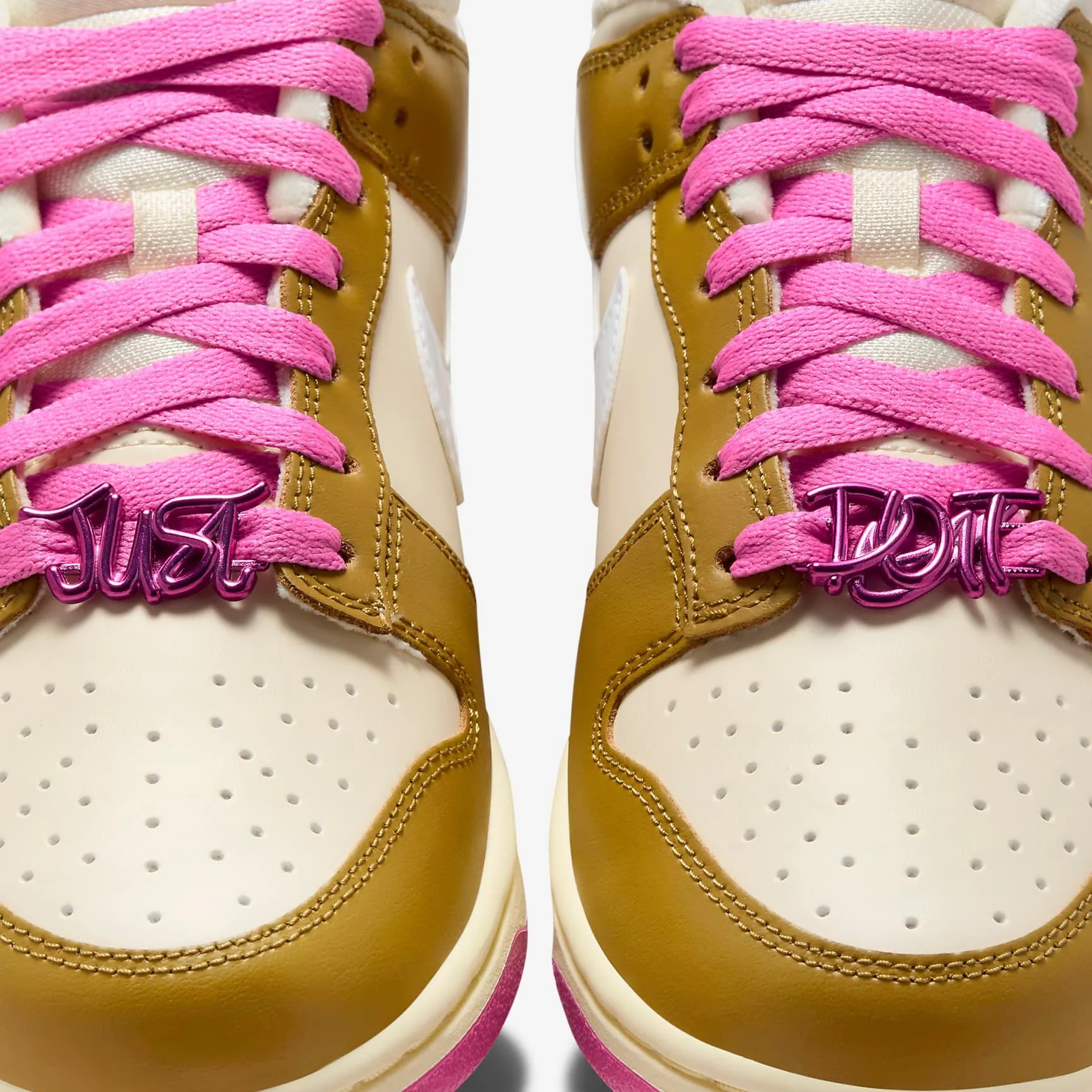 Nike Women's Dunk Low SE Shoes - Bronzine / Pink / Alabaster / Coconut Milk - Image 11