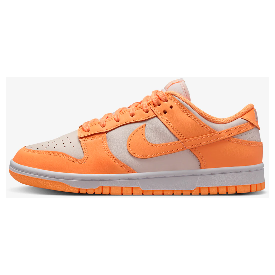 Nike Women's Dunk Low Shoes - Peach Cream / White / Orange - Image 3