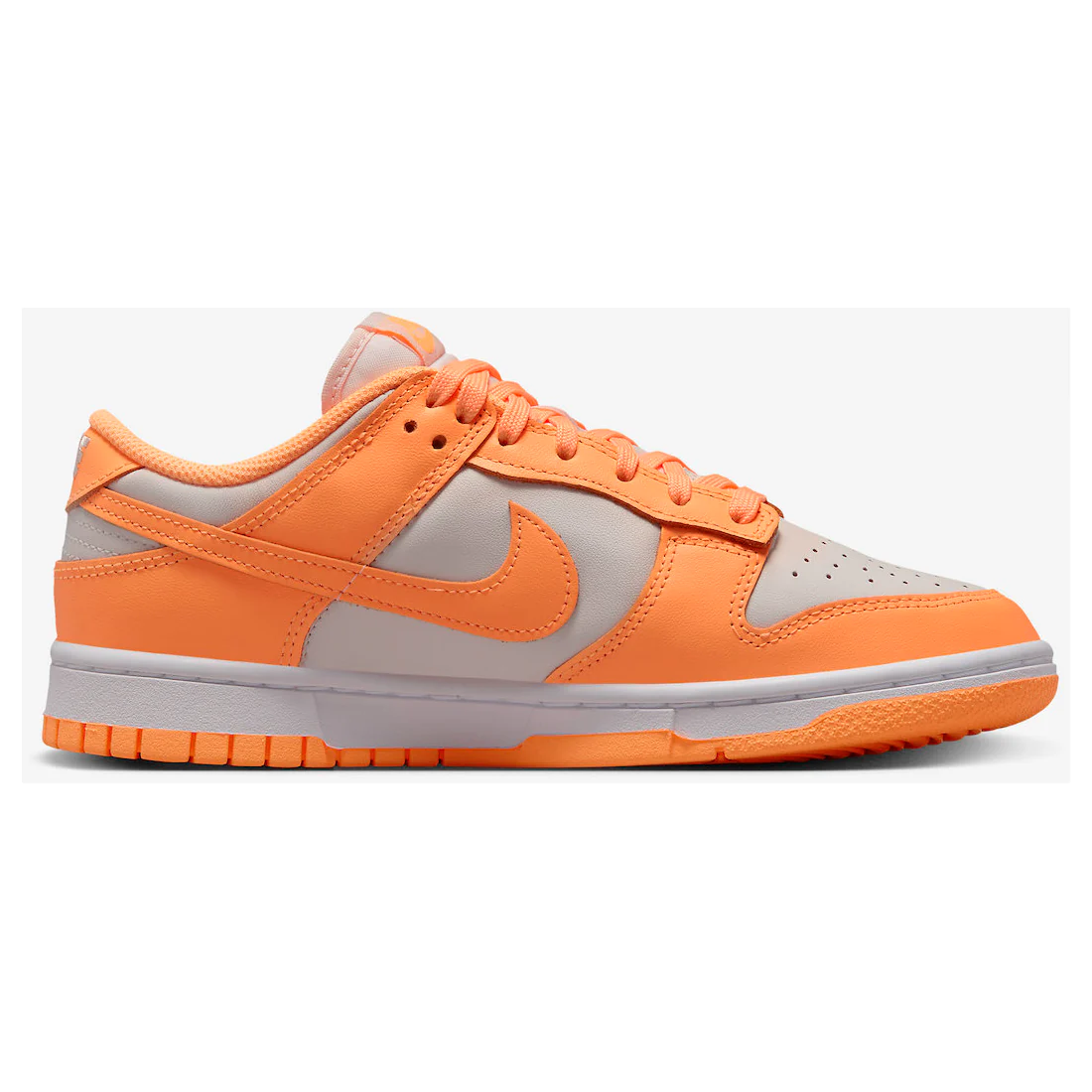 Nike Women's Dunk Low Shoes - Peach Cream / White / Orange - Image 4