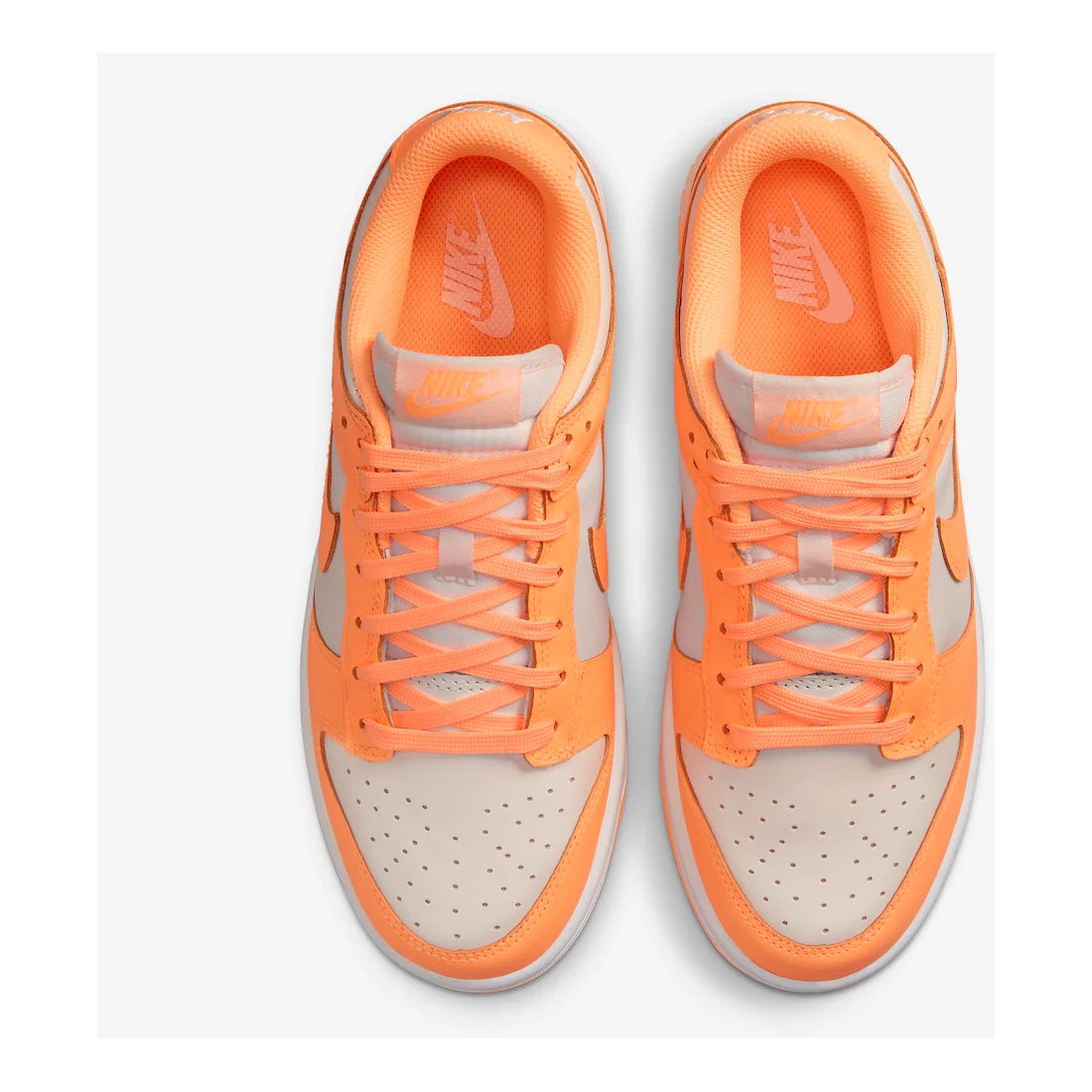 Nike Women's Dunk Low Shoes - Peach Cream / White / Orange - Image 5
