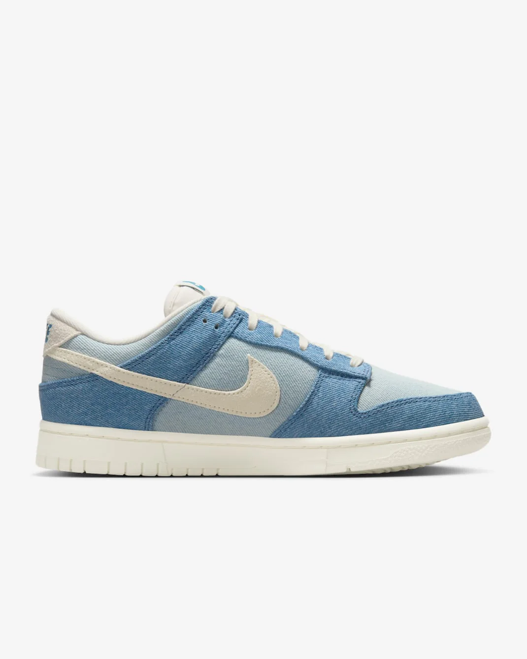 Nike Women's Dunk Low Shoes - Smokey Blue / Denim Turquoise / Ochre / Pale Ivory - Image 3